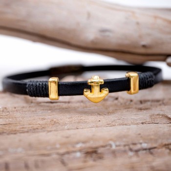 Anchor Unisex Leather Bracelet 