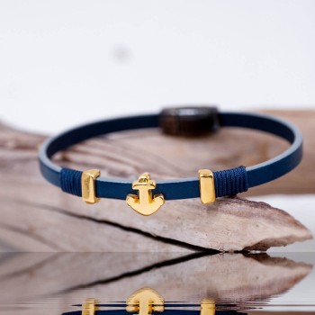 Anchor Unisex Leather Bracelet 