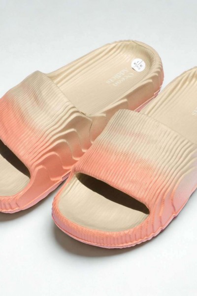 Beige-Salmon Ocean Addicts Slides Flip Flops