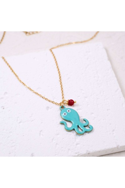 Octopus Inox Kids Necklace