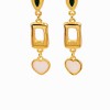 Gold-plated earrings made of high quality enamel