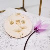 Μικρά σκουλαρίκια με λουλουδάκια σε επίχρυση επιμετάλλωση με ζιργκόν